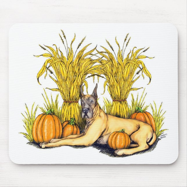 Great Dane Fawn Harvest Mouse Pad (Front)