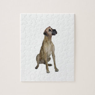 Great Dane - FawnSit - natural ears Jigsaw Puzzle