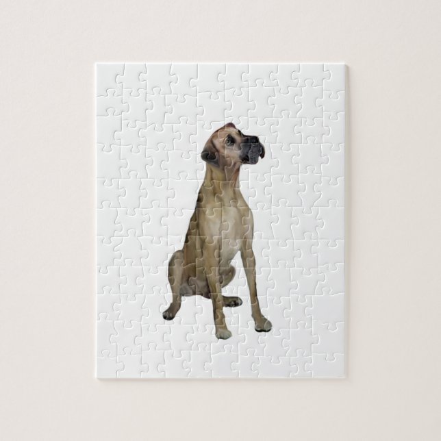 Great Dane - FawnSit - natural ears Jigsaw Puzzle (Vertical)