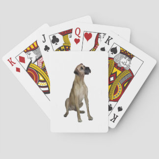 Great Dane - FawnSit - natural ears Playing Cards