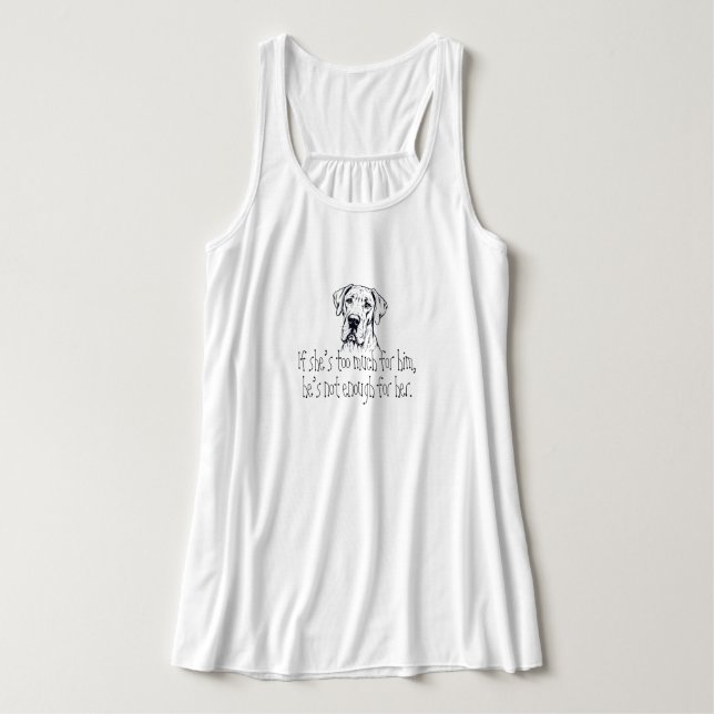 Great Dane Feminin wise words you're enough  Singlet (Design Front)