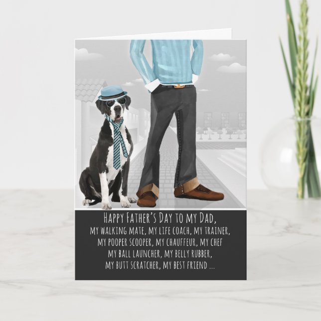 Great Dane from the Dog Father's Day Card (Front)