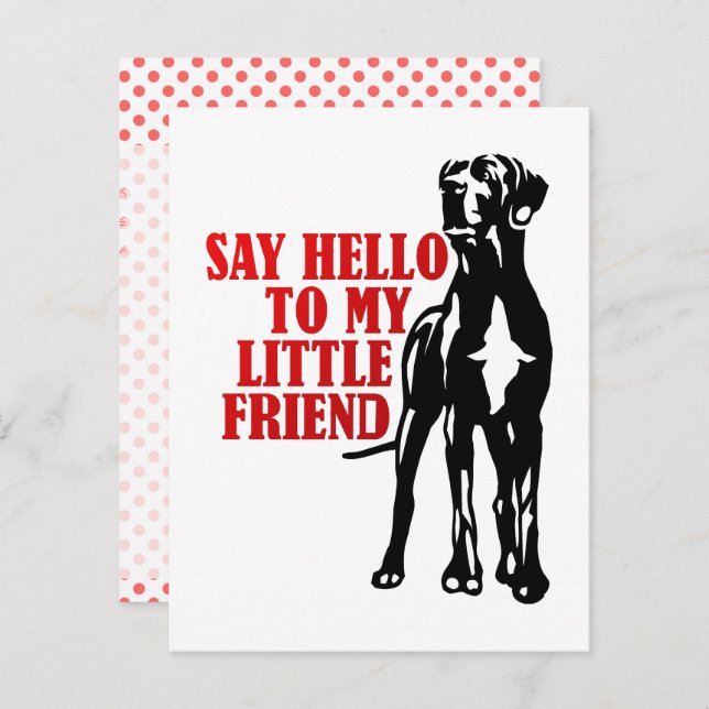 Great Dane funny kids party Invitations (Front/Back)