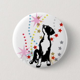 Great Dane Funny Stars 6 Cm Round Badge