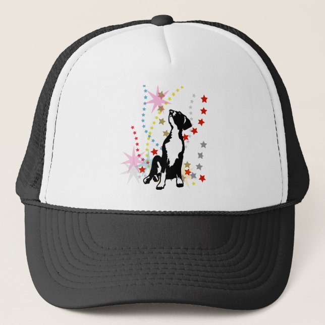 Great Dane Funny Stars Trucker Hat (Front)