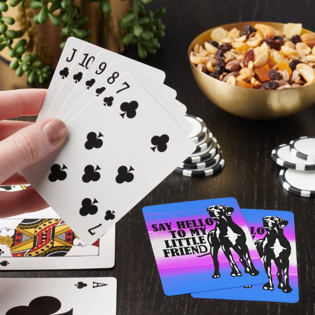 Great Dane funny statement Playing Cards (In Situ)
