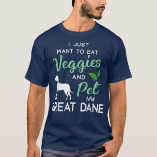 Great Dane Funny Vegan Dog Lover Owner Xmas Birthd T-Shirt