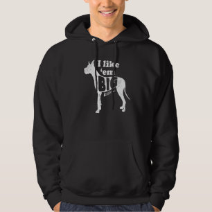 Great Dane Gear I Like Em Big Dog Mum Cropped Ear Hoodie