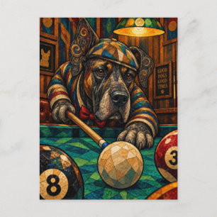 Great Dane, Geometric Mosaic Postcard