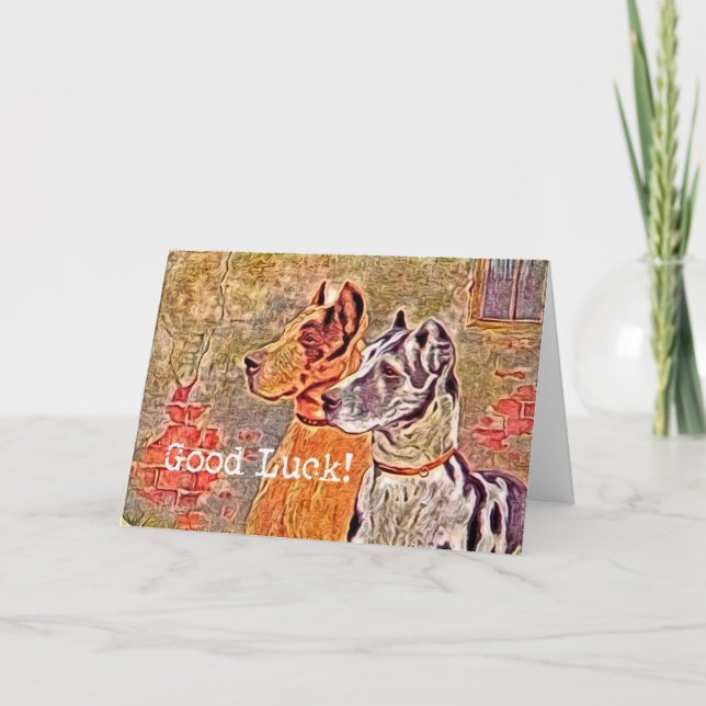 Great Dane, Good Luck! Card (Front)