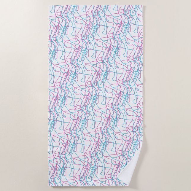 Great Dane Graphik pattern    Beach Towel (Front)