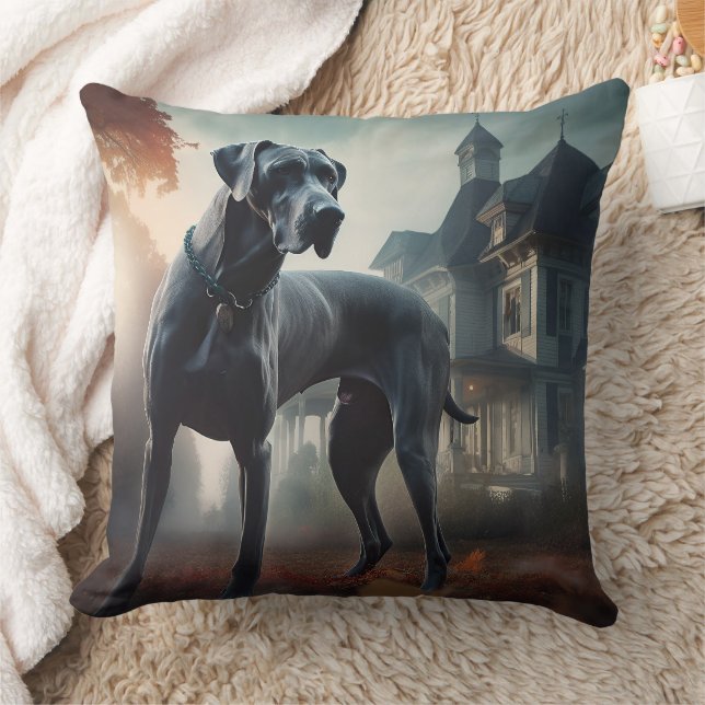 Great Dane Halloween Scary Cushion (Blanket)