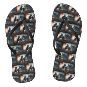 Great Dane Halloween Scary Jandals
