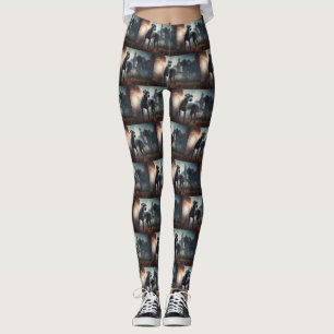 Great Dane Halloween Scary Leggings