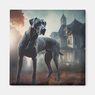 Great Dane Halloween Scary Magnet