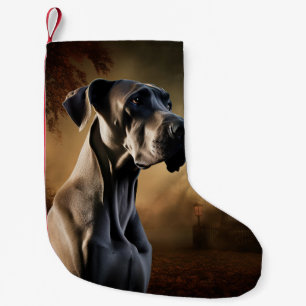 Great Dane Halloween Scary Small Christmas Stocking