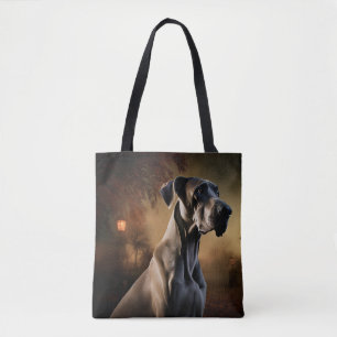 Great Dane Halloween Scary Tote Bag