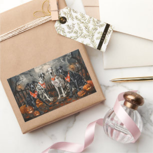 Great Dane Halloween Spooky Rectangular Sticker