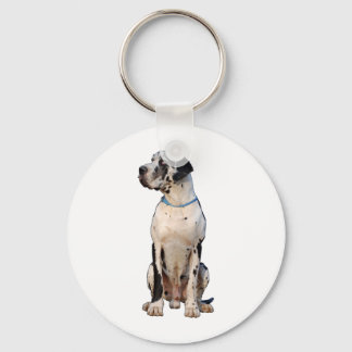 Great Dane hand sized Key Ring