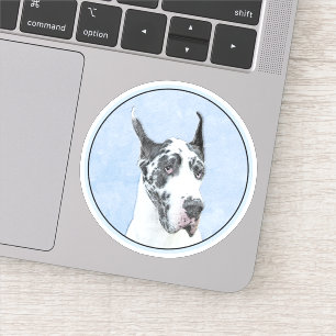 Great Dane (Harlequin) Painting - Original Dog Art
