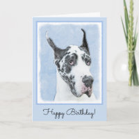 Great Dane (Harlequin) Painting - Original Dog Art