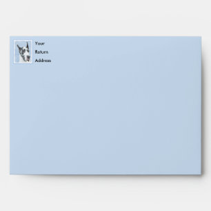 Great Dane (Harlequin) Painting - Original Dog Art Envelope