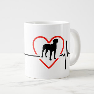 great dane heartbeat design large coffee mug