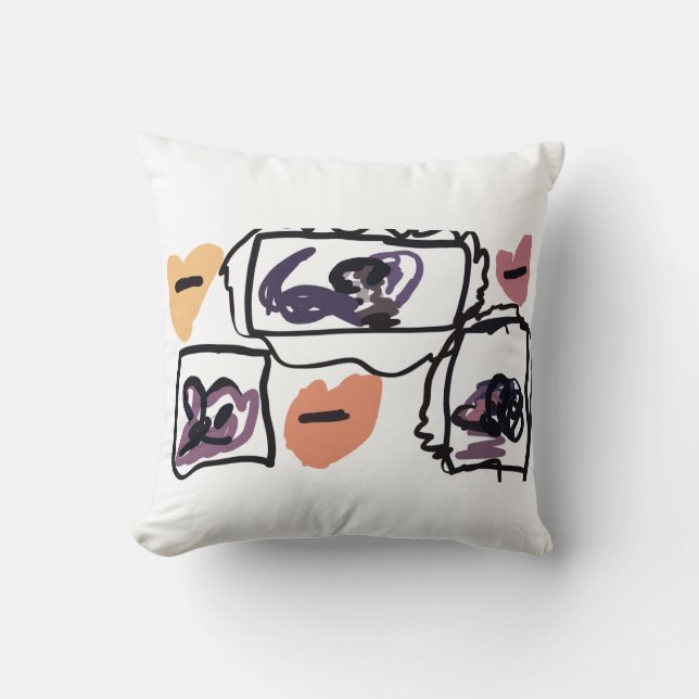 Great Dane hearts  Cushion (Front)