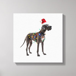 Great Dane Holiday Christmas Light (1) Canvas Print