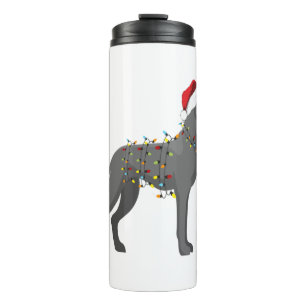 Great Dane Holiday Christmas Light  Thermal Tumbler