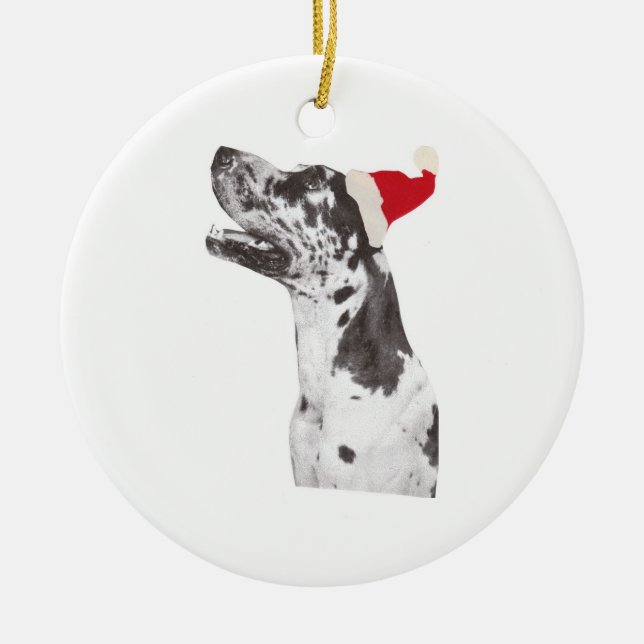 Great Dane Holiday Ornament (Front)