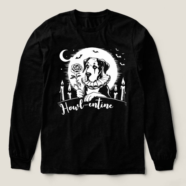 Great Dane "HOWL-ENTINE" Tri-Blend Shirt (Design Front)