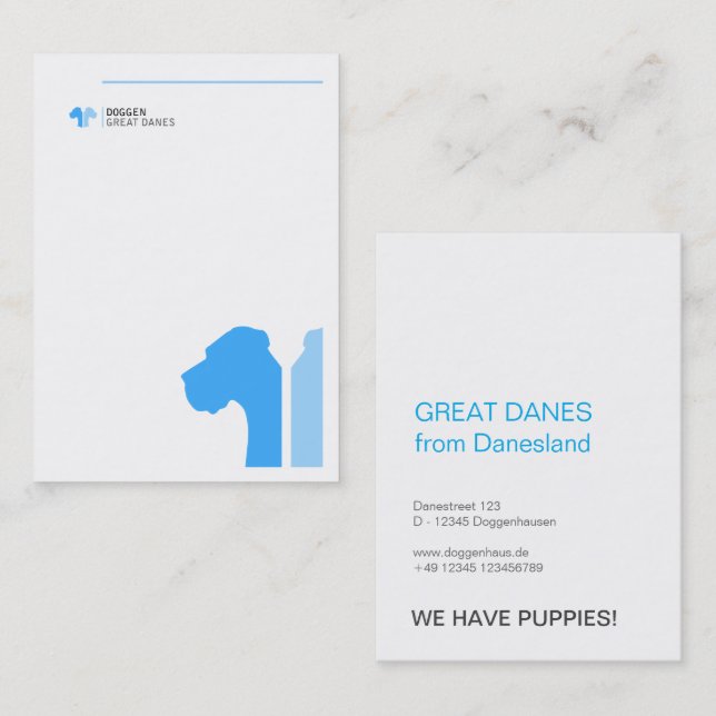 Great Dane ID series  Business Card (Front/Back)