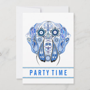 Great Dane Illustration Invitation