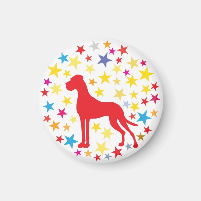 Great Dane Illustration Magnet (Front)