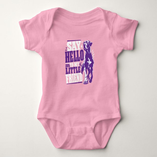 Great Dane impressive welcome  Baby Bodysuit (Front)