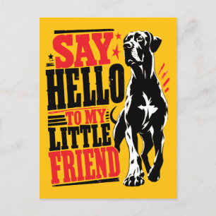 Great Dane impressive welcome Holiday Postcard