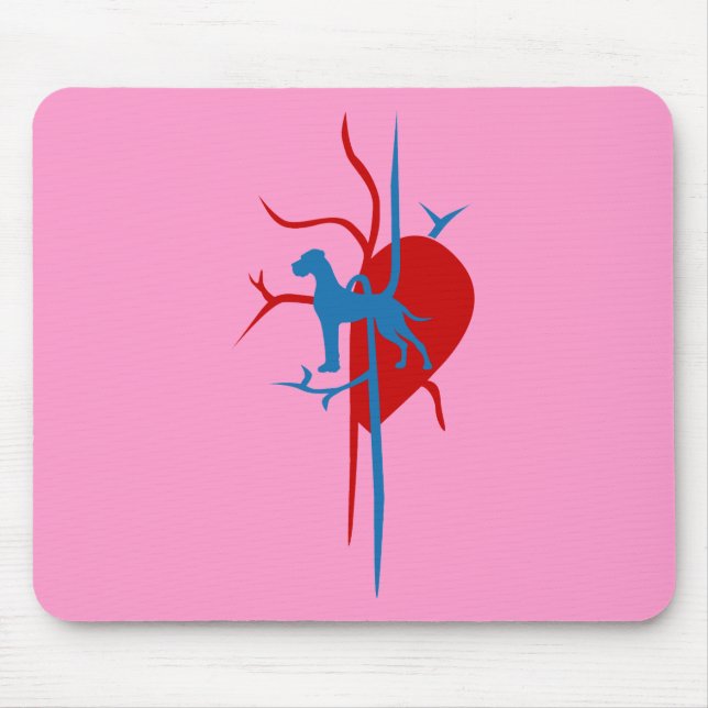 Great Dane in my heart Mouse Pad (Front)