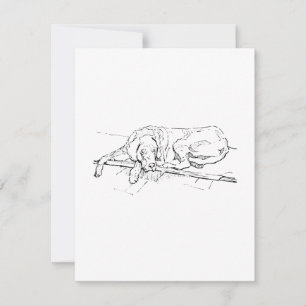 Great Dane, Ink Dog Illustration Thank You Card