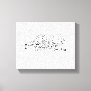 Great Dane Ink Wall Art Minimalist Line Drawing