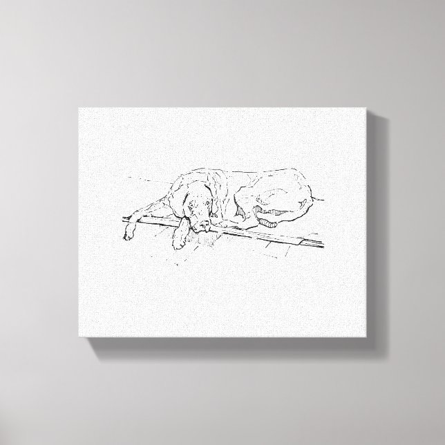 Great Dane Ink Wall Art  Minimalist  Line Drawing (Front)