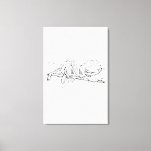 Great Dane Ink Wall Art Minimalist Line Drawing