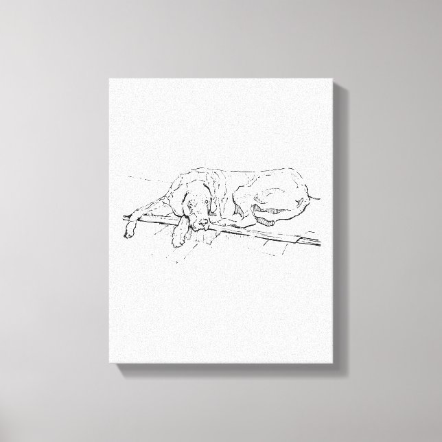 Great Dane Ink Wall Art  Minimalist  Line Drawing (Front)