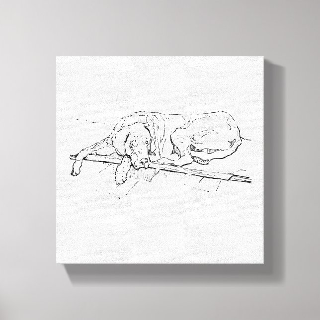 Great Dane Ink Wall Art  Minimalist  Line Drawing (Front)
