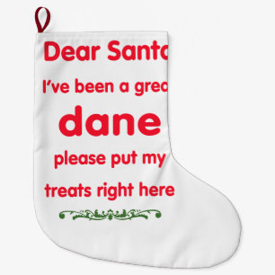great dane large christmas stocking