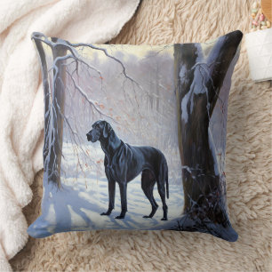 Great Dane Let It Snow Christmas  Cushion