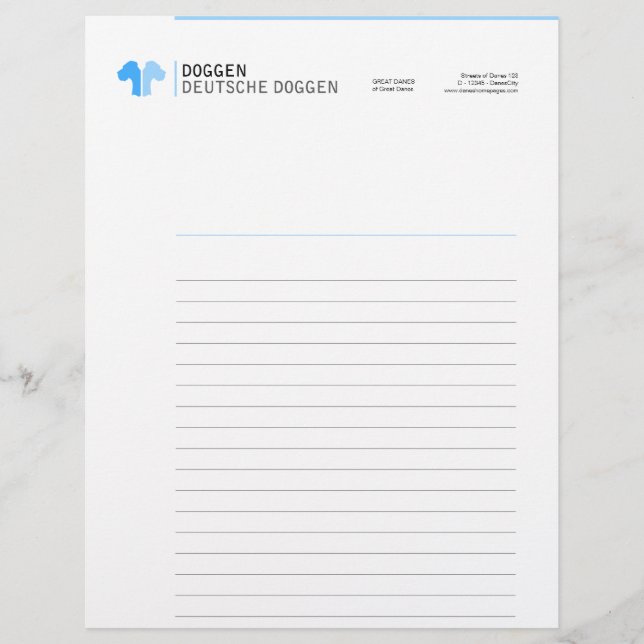Great Dane Letterhead (Front)