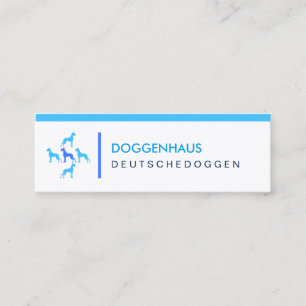 Great Dane light blue Mini Business Card