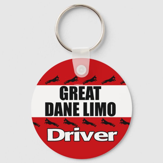 Great Dane Limo Driver Key Ring (Front)