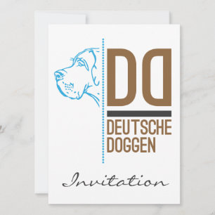 Great Dane Logo Line Invitation